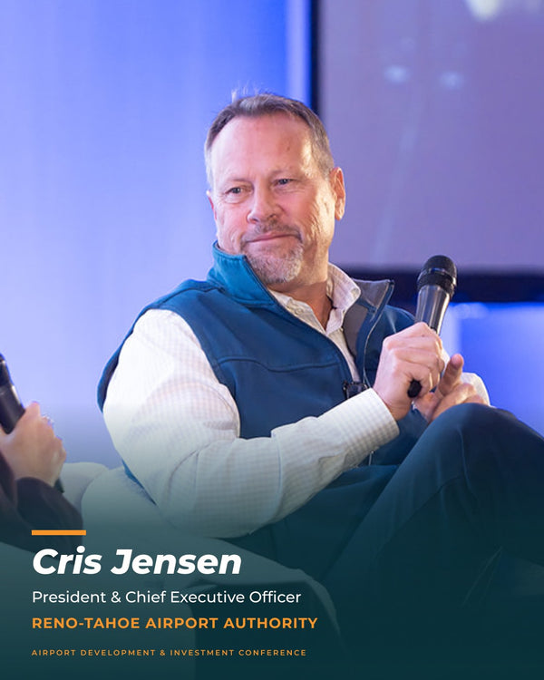 Cris Jensen, Reno-Tahoe Airport Authority, speaking at ADIC 2026